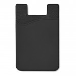 Bedruckter Kartenhalter aus Silikon Farbe schwarz