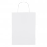 Mittelgroße Papiertaschen als Werbegeschenk Farbe weiß erste Ansicht