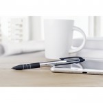 3-Farbiger Kugelschreiber mit Aufdruck Farbe silber Stimmungsbild mit Druck