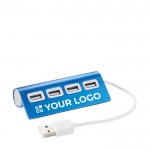 USB-Hub als Werbemittel mit 4 Ports Ansicht mit Druckbereich