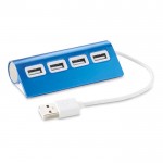 USB-Hub als Werbemittel mit 4 Ports Farbe blau