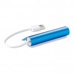 USB-Hub als Werbemittel mit 4 Ports Farbe blau erste Ansicht
