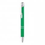 Kugelschreiber mit mattem Finish bedrucken Farbe grün erste Ansicht
