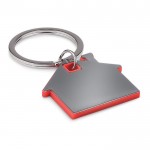 Schlüsselanhänger in Form eines Hauses als Werbeartikel Farbe rot