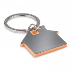 Schlüsselanhänger in Form eines Hauses als Werbeartikel Farbe orange