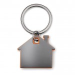 Schlüsselanhänger in Form eines Hauses als Werbeartikel Farbe orange erste Ansicht