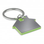 Schlüsselanhänger in Form eines Hauses als Werbeartikel Farbe lindgrün