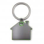 Schlüsselanhänger in Form eines Hauses als Werbeartikel Farbe lindgrün erste Ansicht