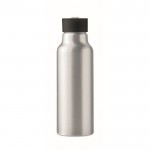 Aluminiumflasche mit Aufdruck und Band Farbe schwarz zweite Ansicht