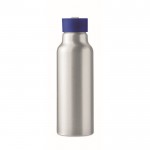 Aluminiumflasche mit Aufdruck und Band Farbe köngisblau zweite Ansicht