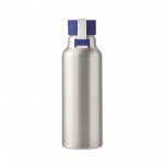 Aluminiumflasche mit Aufdruck und Band Farbe köngisblau dritte Ansicht