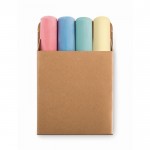 Schachtel mit 4 Farbkreiden zum Verschenken Farbe beige fünfte Ansicht