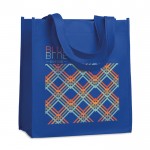 Günstige Taschen mit Siebdruck für Firmen Farbe köngisblau Ansicht mit Logo 1