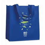 Günstige Taschen mit Siebdruck für Firmen Farbe köngisblau Ansicht mit Logo 2