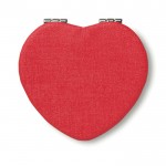 Herzförmiger Taschenspiegel Farbe rot
