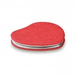 Herzförmiger Taschenspiegel Farbe rot erste Ansicht