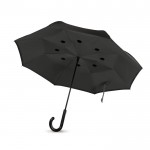 Wendbarer Regenschirm 23'‘ als Werbemittel Farbe schwarz
