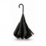 Wendbarer Regenschirm 23'‘ als Werbemittel Farbe schwarz vierte Ansicht