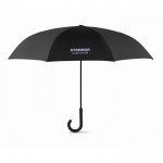 Wendbarer Regenschirm 23'‘ als Werbemittel Farbe grau dritte Ansicht mit Logo