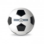 Fußball als Werbeartikel Farbe weiß/schwarz Ansicht mit Logo 1