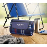 Picknickdecke als Geschenk für Kunden Farbe blau Stimmungsbild mit Druck