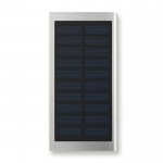 Bedruckte Powerbank Solar Werbegeschenk 8000 mAh Farbe mattsilber erste Ansicht