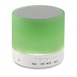 Runder Bluetooth Lautsprecher mit LED-Leuchte für Firmen Farbe weiß zweite Ansicht