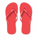Badelatschen als Werbemittel für Firmen Ansicht mit Druckbereich Farbe Rot