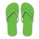 Badelatschen als Werbemittel für Firmen Ansicht mit Druckbereich Farbe Lindgrün
