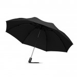 Eleganter Regenschirm faltbar mit Logo bedruckt Farbe schwarz