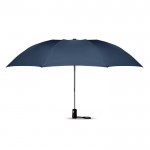 Eleganter Regenschirm faltbar mit Logo bedruckt Farbe blau zweite Ansicht