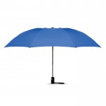 Eleganter Regenschirm faltbar mit Logo bedruckt Farbe köngisblau zweite Ansicht