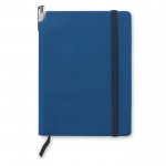 Hochwertiges Notizbuch A5 im Softcover als Werbeartikel Farbe blau erste Ansicht