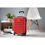 Elegante bedruckte Reisekoffer Farbe rot Stimmungsbild