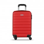 Elegante bedruckte Reisekoffer Farbe rot erste Ansicht