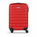 Elegante bedruckte Reisekoffer Farbe rot dritte Ansicht