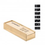 Werbeartikel Domino in einer Holzbox Ansicht mit Druckbereich
