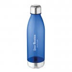 Flasche für Werbung ohne BPA Farbe blau Ansicht mit Logo 2