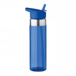 Bedruckte Tritan-Flaschen mit Mundstück Farbe blau
