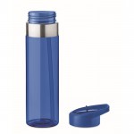 Bedruckte Tritan-Flaschen mit Mundstück Farbe blau dritte Ansicht