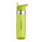 Bedruckte Tritan-Flaschen mit Mundstück Farbe lindgrün Ansicht mit Logo 1
