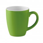 Bunte Tasse im Karton für Werbung Farbe grün