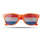 Werbeartikel Brille mit Länderflaggen Farbe orange