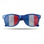 Werbeartikel Brille mit Länderflaggen Farbe köngisblau