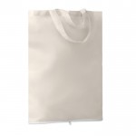 Faltbare Einkaufstasche aus Baumwolle Farbe weiß zweite Ansicht