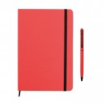 Notizbuchset A5 und Kugelschreiber für Werbung Farbe rot