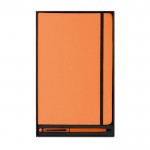 Notizbuchset A5 und Kugelschreiber für Werbung Farbe orange zweite Ansicht