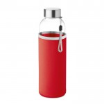 Wasserflaschen mit Hülle bedrucken Farbe rot