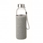Wasserflaschen mit Hülle bedrucken Farbe grau erste Ansicht