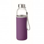 Wasserflaschen mit Hülle bedrucken Farbe violett erste Ansicht